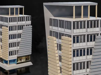 Modern Buildings Volume 2 Low-poly 3D model