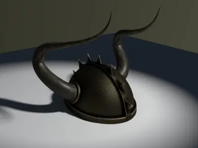 Viking helmet 3D model 4
