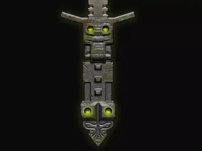 Jungle Knife Low-poly 3D model