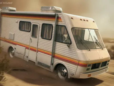 Breaking Bad RV Fleetwood Bounder 1986 Vintage Rigged 3D model