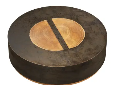 Acacius Round Coffee Table 55 3D model