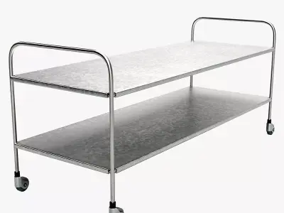 Hospital Mortuary Gurney 3D model