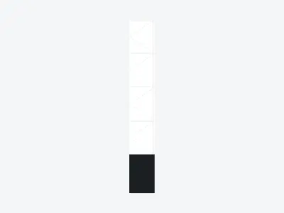 Locker - Laminate - High Base - Tall - 4 Door Low-poly 3D model