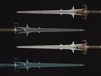Dark Sword Low-poly 3D model purchase