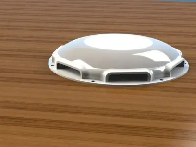 saareyachtvent 3 ceiling fan on wooden table Free 3D model