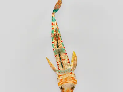 Candy Darter Fish Low-poly 3D model