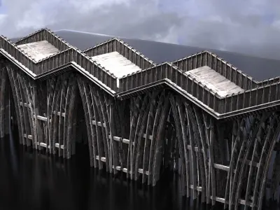 Bloodborne style bridge 3D model