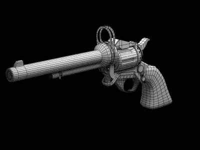 Steampunk Gun Low-poly 3D model get