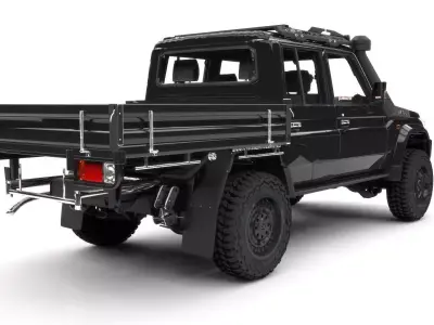 TOYOTA LAND CRUISER 4PUERTAS ENGINE CON INTERIOR Low-poly 3D model