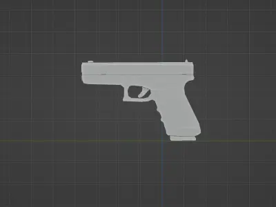 Simple Glock Low-poly 3D model