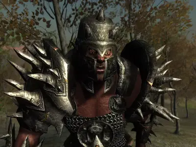 Barbarian Destroyer Low-poly 3D model