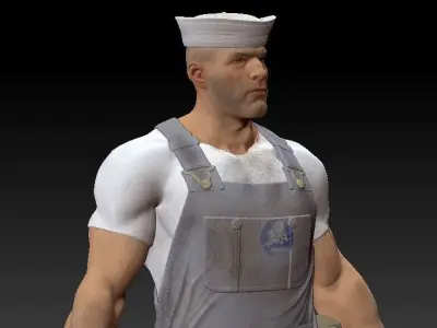 WW2 Navy Seabee- 3d Printable 3D print model