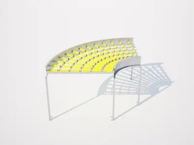 Angular conveyor belt 3D model