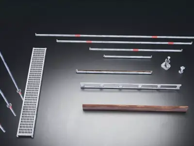 Modular Scaffolding Set Low-poly 3D model