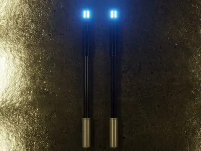 Escrima Sticks 3D model