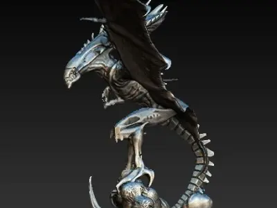Flying queen alien xenomorph 3D model