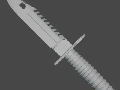 Military Bayonet knife Free low-poly 3D model