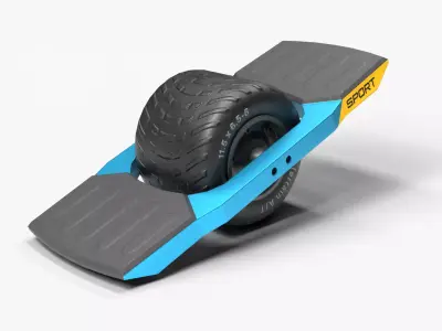 Electric Skateboard 3D model get