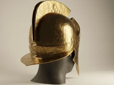 Spartan Helmet Damaged 3D print model