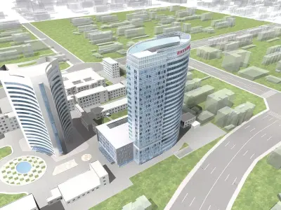 Hospital Building 3D model 23