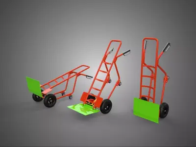 HEAVY DUTY HAND TRUCK CART FORK HANDTRUCK PALLET JACK PLATFORM 4 3D model