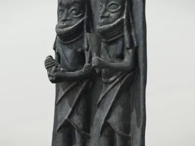 Ama Bronze Relief Plaque II Low-poly 3D model