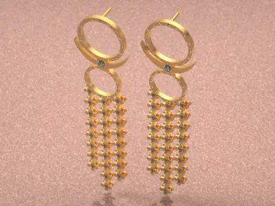 Earrings woman design 3D model