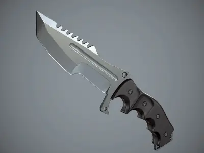 Combat Knife High Tech Low-poly 3D model
