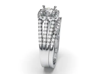 solitaire with ring sizes  8 part S89 3D print model