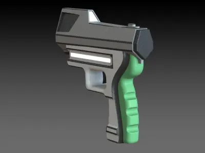 Conceptual gun 5 Low-poly 3D model