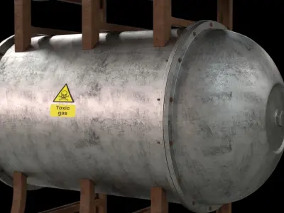 Sci-Fi Toxic Gas Barrels 3D model