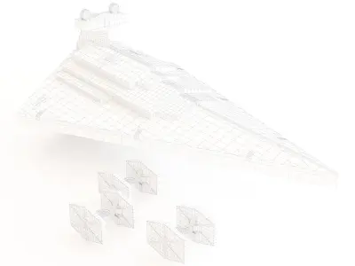 Spaceship wooden toy 05 3D model