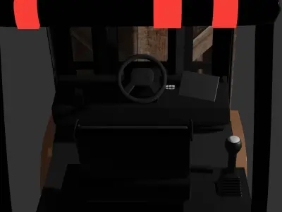 Low Poly Forklift 3D model