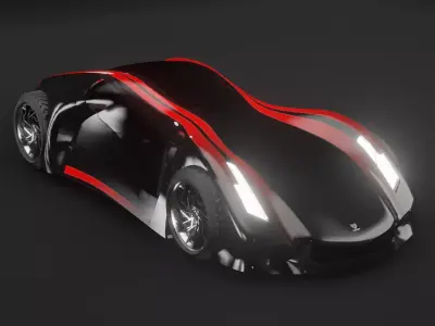 concept car Free low-poly 3D model
