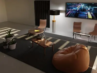 Living Room Free 3D model