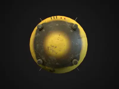 Mark III Atomic Bomb aka Fatman - Game ready low-poly 3d model Low-poly 3D model