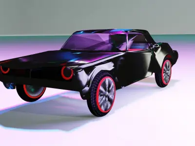 Beautiful modeled car  Free low-poly 3D model