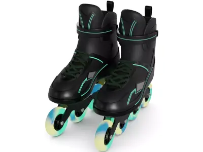 Inline Skate 3D model 2