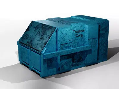 Futuristic Dumpster Low-poly 3D model
