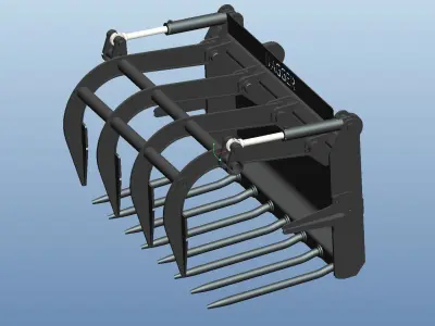 Wood grabber and grass grabber 3D model