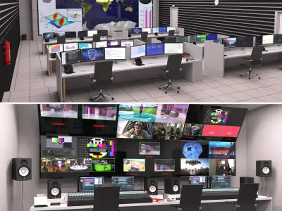 Control Room Collection 3D model