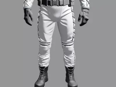Retro Sci-Fi Space Explorer Suit 3D model