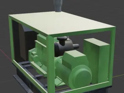 Baterpillar Diesel Generator Free 3D model