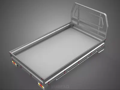 PICKUP TRUCK HEADBOARD STRUCTURE FLAT BED DECK BACK HEAD RACK 3D model