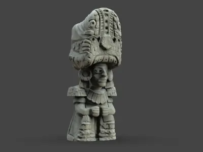 Mayan statue  3D print model