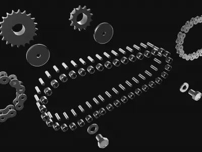 Drive chain gear 3D model