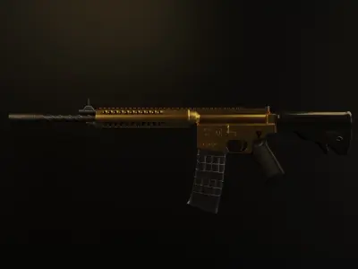 M6 rifle Free low-poly 3D model