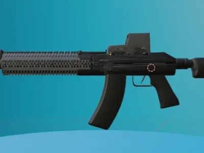Ak 105 alpha model gun   Low-poly 3D model