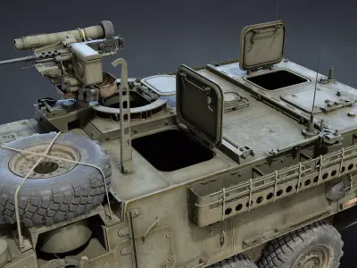 M1126 Stryker APC Game Ready Set Low-poly 3D model