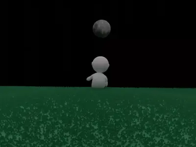 3d character casual man modeo alone 3D model